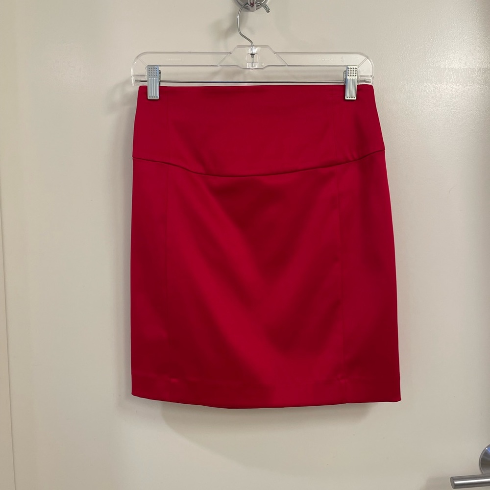 Express Red Mini Pencil Skirt. Size 4.